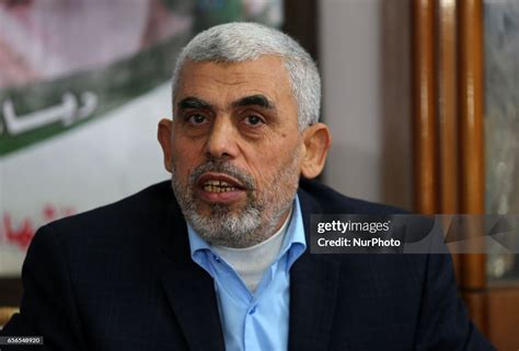 leader of Hamas in the Gaza Strip, Yahya Sinwar, visits the family of ...