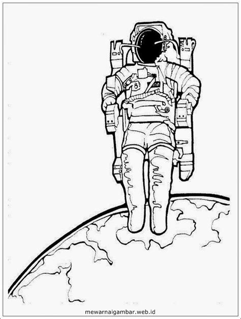 Mewarnai Gambar Astronot | Mewarnai Gambar