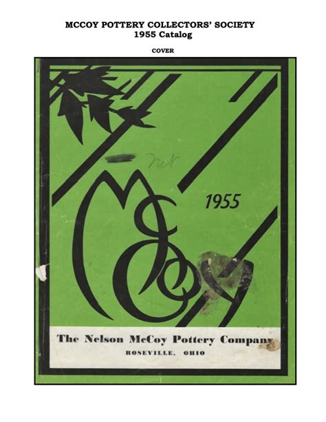 1955 Catalog - McCoy Pottery Collectors Society - McCoy Pottery Collectors Society