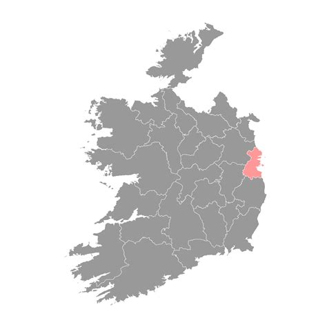 County Dublin map, administrative counties of Ireland. Vector illustration. 24401939 Vector Art ...