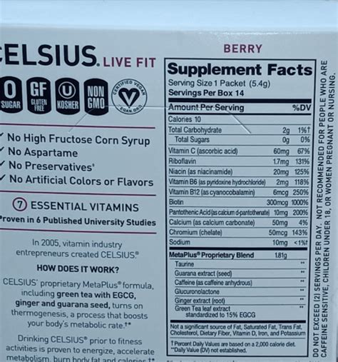 Celsius On-The-Go Caffeine and Ingredients (Detailed Answer) – Powder Insider