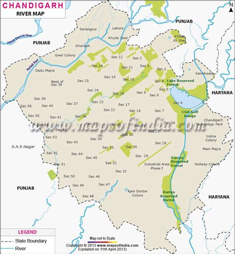 Chandigarh River Map India Map, General Knowledge Facts, Chandigarh ...