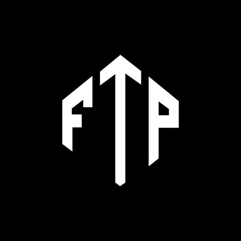 FTP letter logo design with polygon shape. FTP polygon and cube shape ...