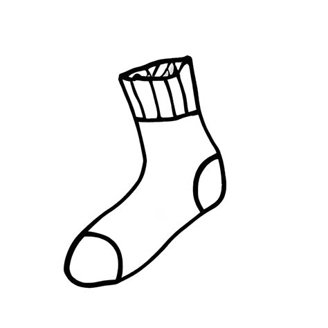 Clipart de chaussettes noir et blanc · Creative Fabrica