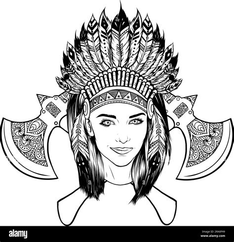 Native american princess costume Stock Vector Images - Alamy