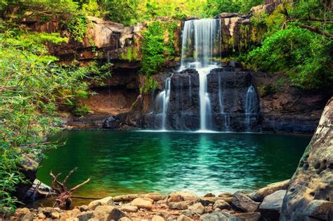 Klong Chao waterfall on Koh Kood island Jigsaw Puzzle (Countries, Thailand) | Puzzle Garage