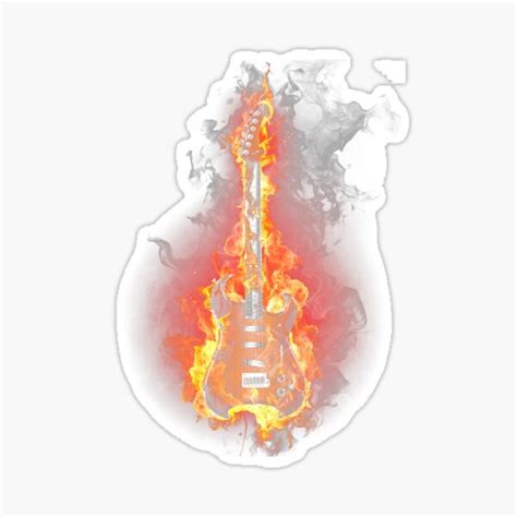 "Flaming guitar, Fire Flame Light, Burning guitar, orange, computer ...