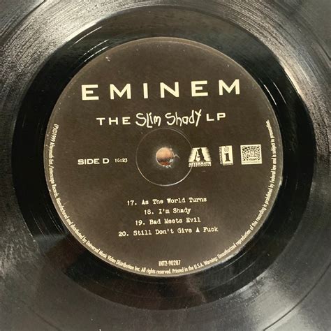 Eminem The Slim Shady LP 1999 vintage vinyl record 2x LP | Etsy