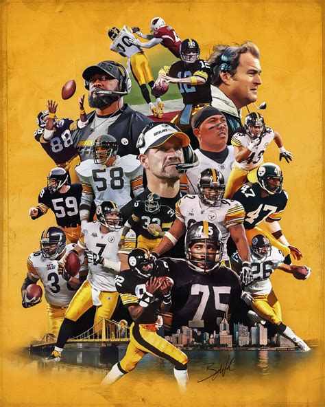 Pittsburgh Steelers Legends Poster - Etsy