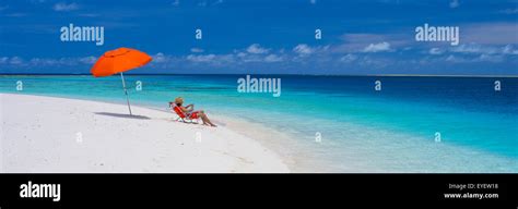 Relaxing on remote Marshall Islands beach; Marshall Islands Stock Photo - Alamy