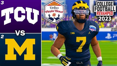 TCU vs. Michigan | 2022 Fiesta Bowl Simulation | College Football Playoff | NCAA 14 Revamped Mod ...