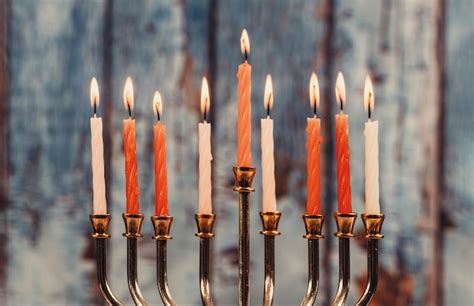 Premium Photo | Hanukkah candles