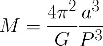 Mass in Kepler's Third Law (given period and semimajor axis)