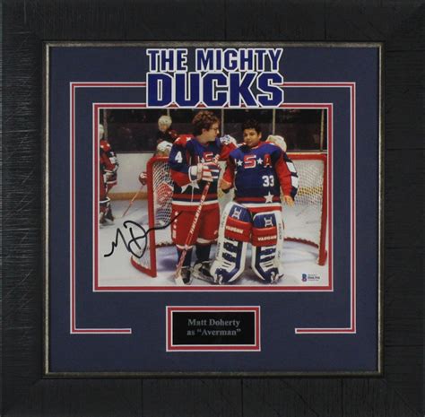 Matt Doherty Signed "The Mighty Ducks" 17x17 Custom Framed Photo ...