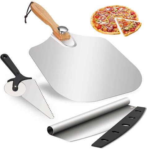 Aluminum Pizza Spatula Set with Foldable Screw Wood Handle and Pizza Spinner | Best Deals From ...