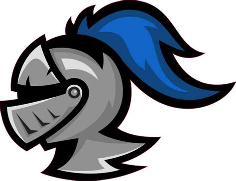 5.25inx4in Blue Knight Mascot Sticker Vinyl School Mascot Bumper Stickers