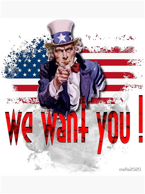 "uncle sam we want you" Poster for Sale by mafia2020 | Redbubble