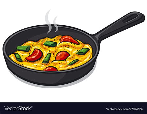 Scrambled eggs Royalty Free Vector Image - VectorStock