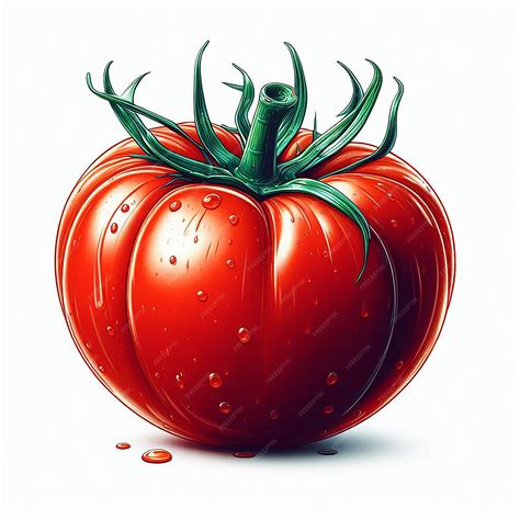 Premium Vector | Isolated trendy modern tomato vegetable veggie vector art illustration emoji ...