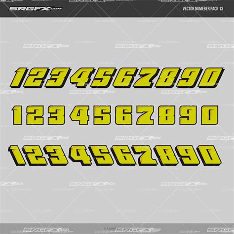 Racing Number Pack 13 | SRGFX.com