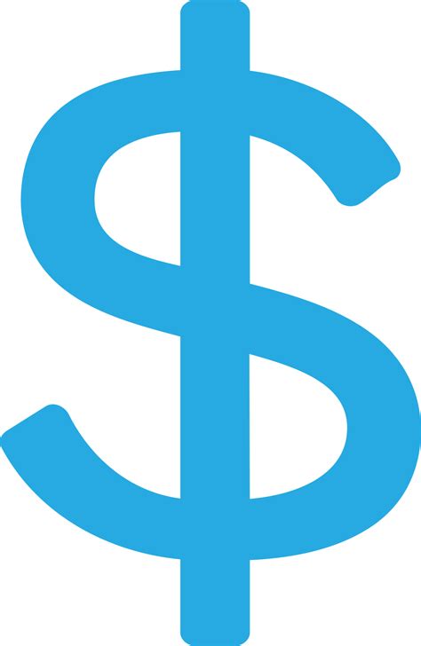 Blue Dollar Sign Clipart