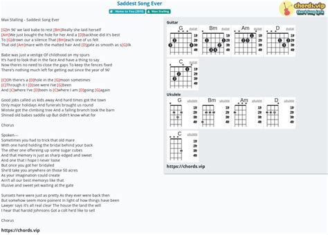 Chord: Saddest Song Ever - tab, song lyric, sheet, guitar, ukulele ...