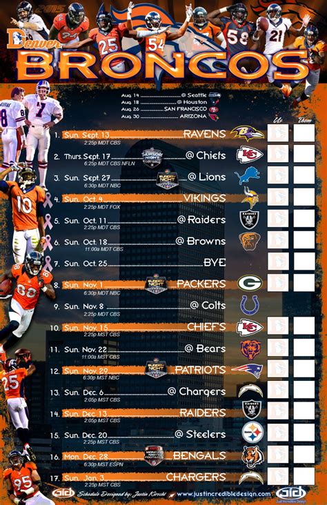 Nfl Schedule Broncos