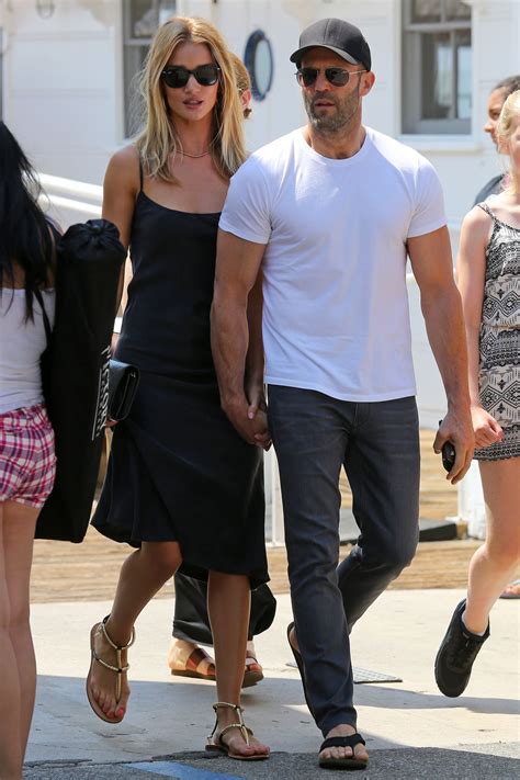 ROSIE HUNTINGTON-WHITELEY and Jason Statham at Malibu Farm Cafe 07/31 ...