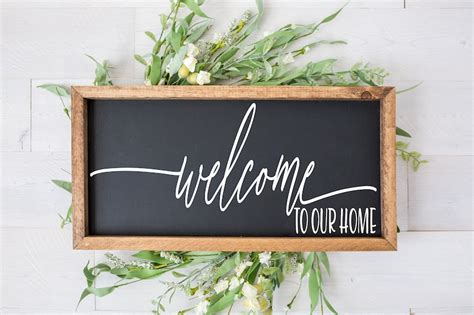 Welcome to Our Home Sign Wood Sign Home Decor Farmhouse - Etsy