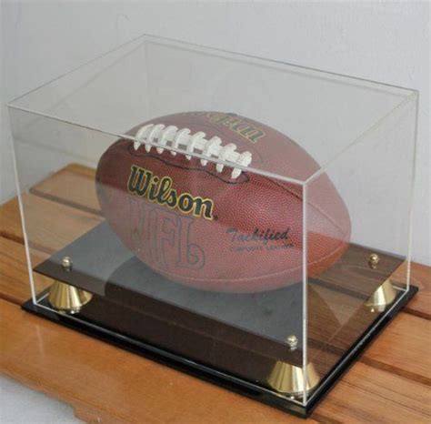 Football Display Case Holder with 98% UV Protection Acrylic cover, ALL ...