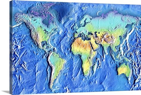 World Topographic Map Map Illustrations Political Maps Showing The - Riset