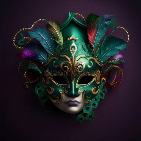 Mardi Gras Festive Carnival Mask Stock Illustration - Illustration of ...