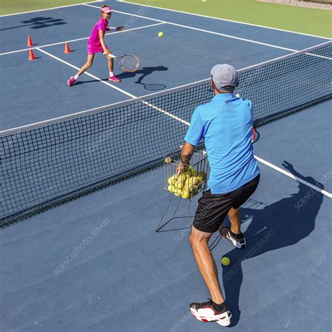 Tennis training - Stock Image - F024/8219 - Science Photo Library