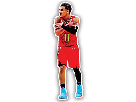 Trae Young Ice Trae Shiver Celebration Sticker NBA Atlanta - Etsy