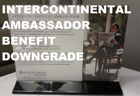 IHG Rewards Club Waters Down (Literally) InterContinental Ambassador Benefits | LoyaltyLobby