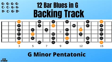 12 Bar Blues backing track in G (110bpm) - YouTube