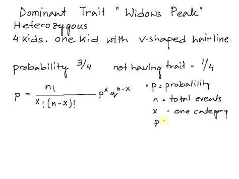 SOLVED: 'Widow s peak is a genetic trait that leads to a v-shaped hairline, often associated ...