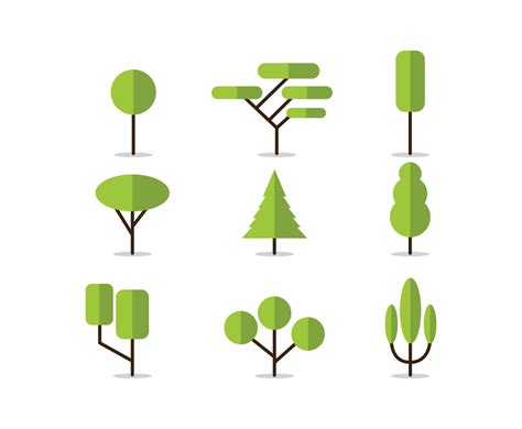 Set Of Tree Vector Icons Vector Art & Graphics | freevector.com