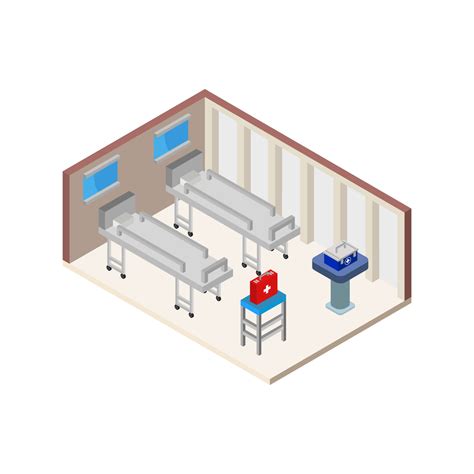 Isometric Hospital Room 2185831 Vector Art at Vecteezy