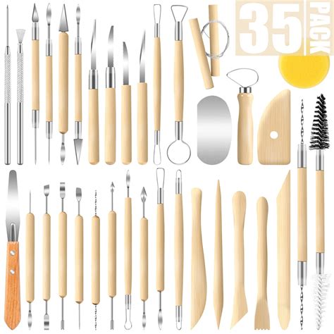 Buy Jetmore 35 Pack Clay Tools Kit, Pottery Tools & Sculpting Tools ...