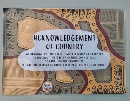 Buy Book - ACKNOWLEDGEMENT OF COUNTRY SIGN - EARTH COLOURS | Lilydale Books