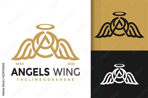 Letter A Angels Wings Logo Design, brand identity logos vector, modern ...