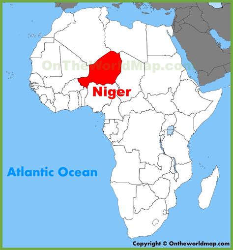 Niger location on the Africa map - Ontheworldmap.com