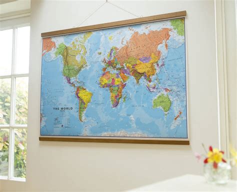 World Map Wooden Wall Hanging By Maps International ...