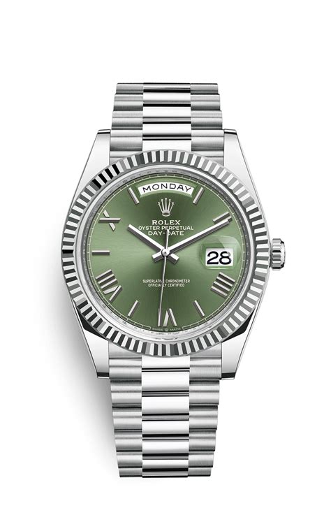 Buy & Sell ROLEX Day-Date Platine Olive Green Dial President 228236