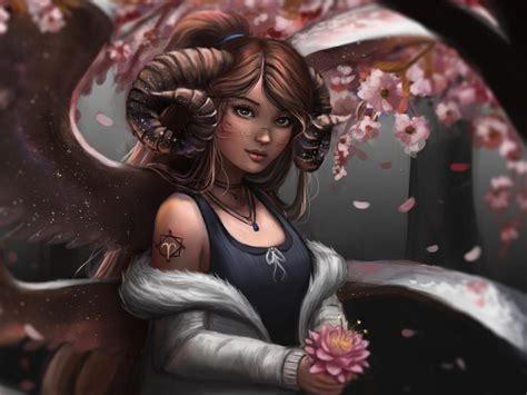 Wallpaper fantasy, aries girl, art desktop wallpaper, hd image, picture ...