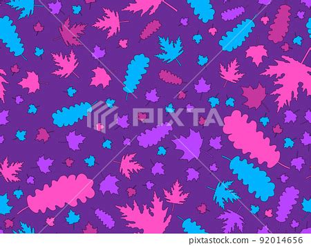 Colorful leaves seamless pattern. Autumn... - Stock Illustration ...