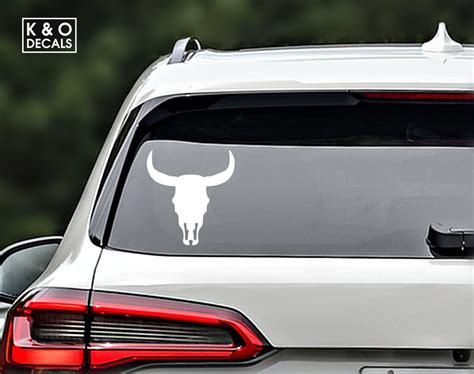 Bull Skull Decal, Bull Skull Sticker, Car Decal - Etsy