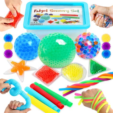 LESONG Sensory Fidget Toys Set Box 23 pcs, Fidgets Pack for Autistic Kids and Adults, 2022 ...