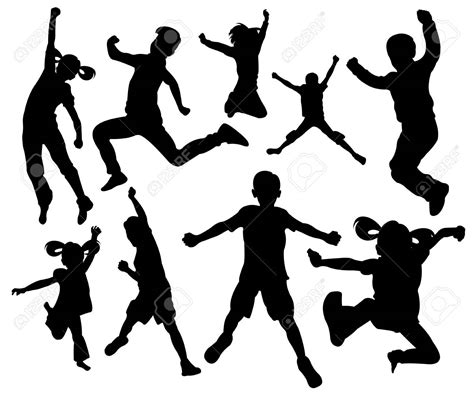 Kids Jumping Vector at Vectorified.com | Collection of Kids Jumping ...